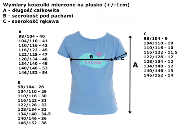 KOSZULKA LA LALLA SUMMER - NIEBIESKA