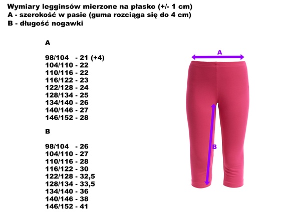 LEGGINSY  - RÓŻOWE