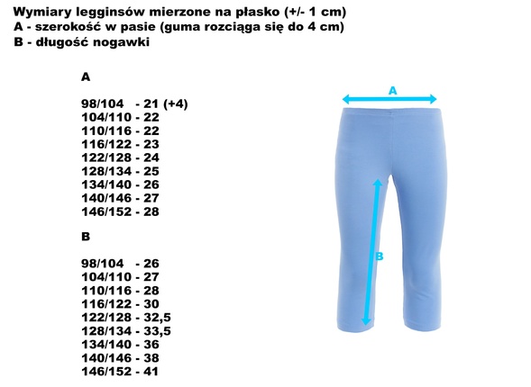 LEGGINSY - NIEBIESKIE