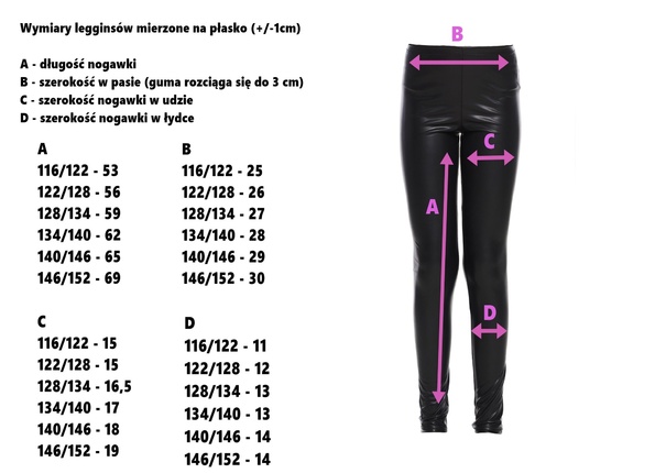 LEGGINSY CZARNE MATOWE