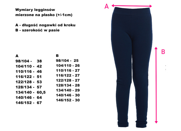 LEGGINSY GRANATOWE
